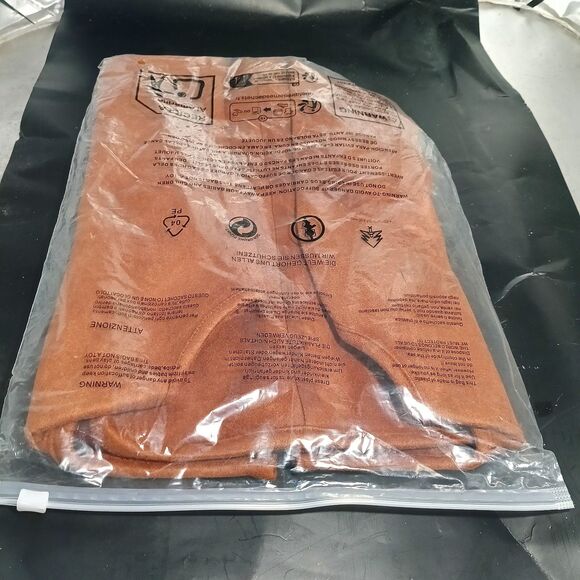 Vintage-Inspired Elegant Brown Crop Top drawstring lace-up front Size 12 - Picture 5 of 5